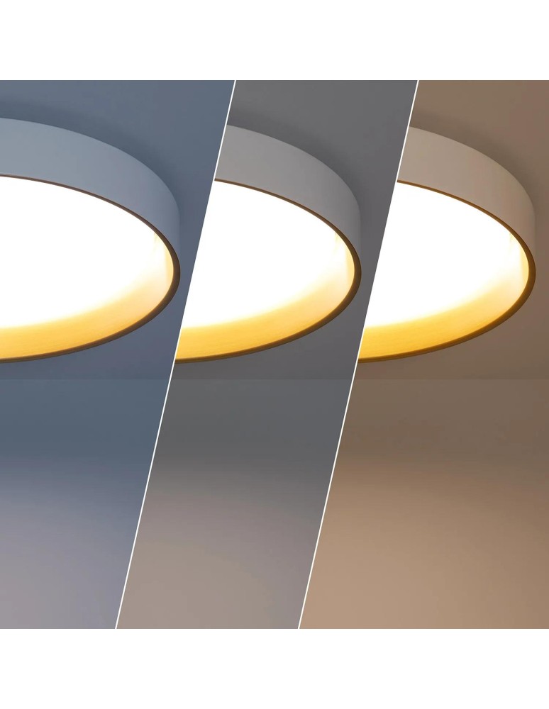 Abruzzo Plafon LED 31W Okrągły Biały 50cm 3 Barwy Świecenia CCT Roma ABR-PLR-B-30W-CCT