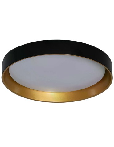 Abruzzo Plafon LED 31W Okrągły Czarno Złoty 50cm 3 Barwy Świecenia CCT Roma ABR-PLR-C-30W-CCT