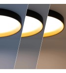 Abruzzo Plafon LED 31W Okrągły Czarno Złoty 50cm 3 Barwy Świecenia CCT Roma ABR-PLR-C-30W-CCT