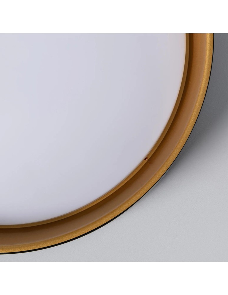 Abruzzo Plafon LED 31W Okrągły Czarno Złoty 50cm 3 Barwy Świecenia CCT Roma ABR-PLR-C-30W-CCT