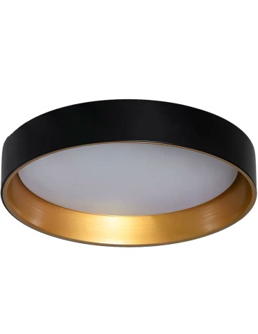 Abruzzo LED Plafond 21W Round Black and Gold 45cm 3 Colors of Light CCT Roma ABR-PLR-C-20W-CCT