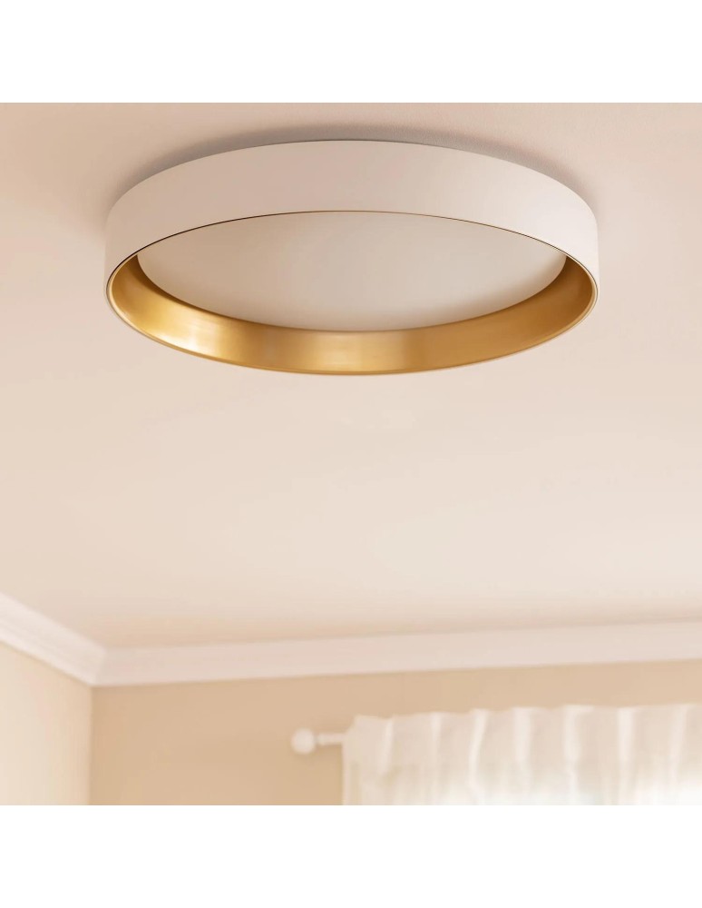 Abruzzo Plafon LED 21W Okrągły Biało Złoty 45cm 3 Barwy Świecenia CCT Roma ABR-PLR-Z-20W-CCT