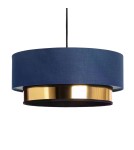 Pendant lamps - Abruzzo Navy Fabric Pendant Lamp 40cm Tesutto E27 ABR-LWT-E27 - product 1