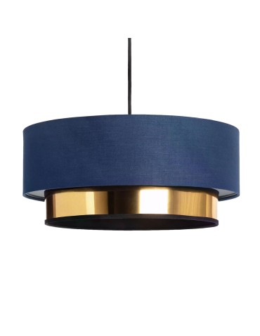 Abruzzo Navy Fabric Pendant Lamp 40cm Tesutto E27 ABR-LWT-E27