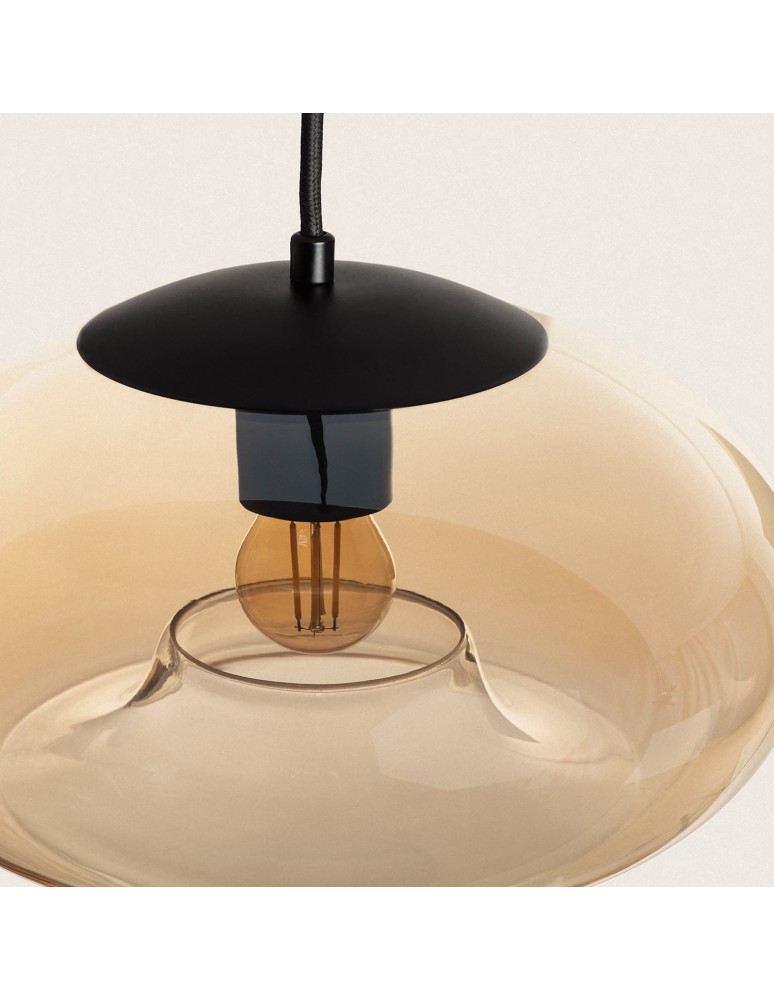 Abruzzo Lampa Wisząca ze Szkła Miodowego 28cm E27 Coco ABR-LWCM-E27