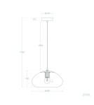 Abruzzo Lampa Wisząca ze Szkła Miodowego 28cm E27 Coco ABR-LWCM-E27