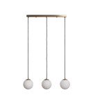 Pendant lamps - Abruzzo Parma glass pendant lamp milky spheres ABR-LWPP-3XE27 - product 1