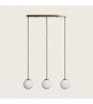 Abruzzo Lampa Wisząca szklana mleczne kule Parma ABR-LWPP-3XE27