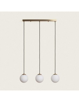 Abruzzo Parma glass pendant lamp milky spheres ABR-LWPP-3XE27 - product 2