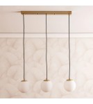 Abruzzo Lampa Wisząca szklana mleczne kule Parma ABR-LWPP-3XE27