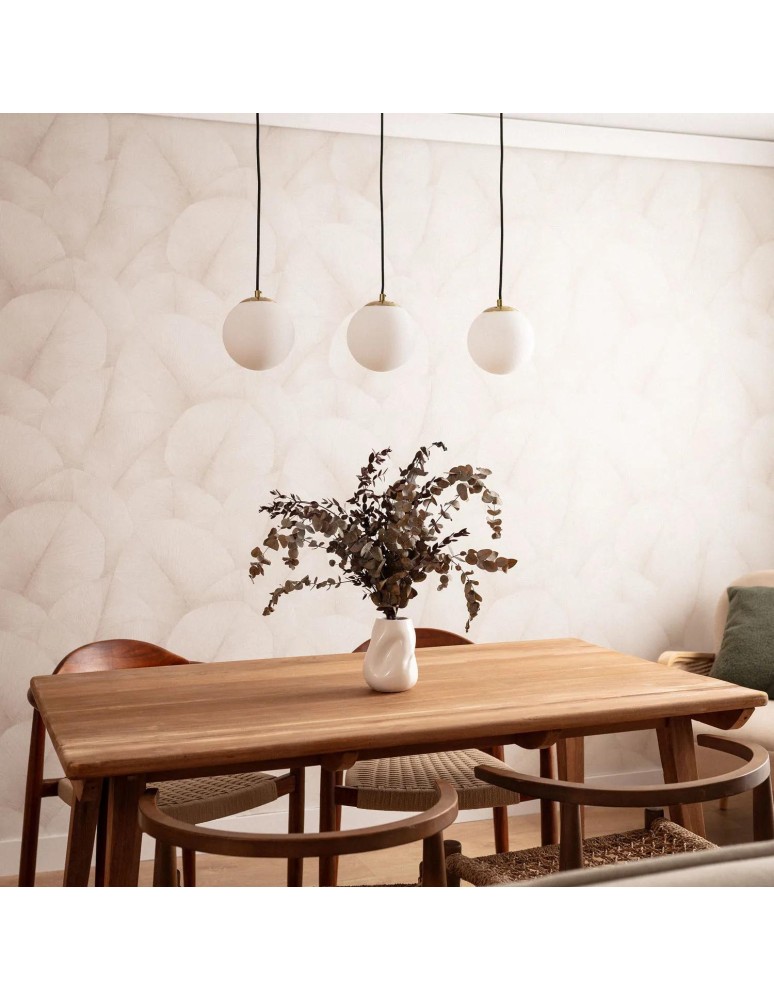 Pendant lamps - Abruzzo Parma glass pendant lamp milky spheres ABR-LWPP-3XE27 - product kolory-swiatla.pl 4