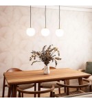 Abruzzo Lampa Wisząca szklana mleczne kule Parma ABR-LWPP-3XE27