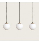 Pendant lamps - Abruzzo Parma glass pendant lamp milky spheres ABR-LWPP-3XE27 - product 7