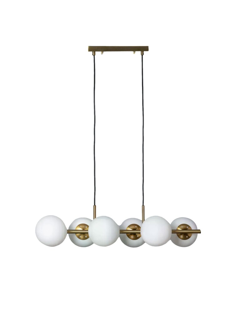 Pendant lamps - Abruzzo Pendant Lamp gold glass spheres Conte 6xE27 85cm ABR-LWZC-6XE27 - product kolory-swiatla.pl 1