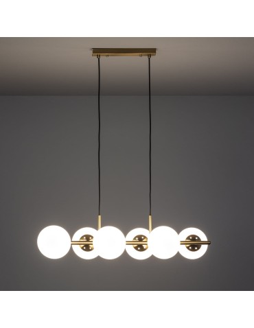 Abruzzo Pendant Lamp gold glass spheres Conte 6xE27 85cm ABR-LWZC-6XE27 - product 2