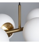 Abruzzo Lampa Wisząca złota szklane kule Conte 6xE27 85cm ABR-LWZC-6XE27