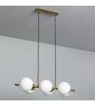 Pendant lamps - Abruzzo Pendant Lamp gold glass spheres Conte 6xE27 85cm ABR-LWZC-6XE27 - product 6