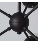 Abruzzo Lampa Wisząca Czarna szklane kule 60cm Grappa 6xE27 ABR-LWGG-6XE27