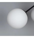 Abruzzo Lampa Wisząca Czarna szklane kule 60cm Grappa 6xE27 ABR-LWGG-6XE27