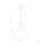 Abruzzo Lampa Wisząca Szklana Klasyczna Pico E27 ABR-LWS