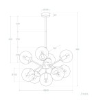 Pendant lamps - Abruzzo Glass Spheres Pendant Lamp Siera ABR-LWS8-8XE27 - product 5