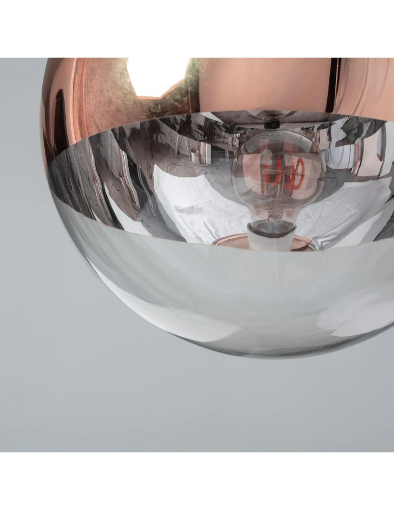 Abruzzo Lampa Wisząca Szklana Kula mosiąd Arteo ABR-LWA-E27