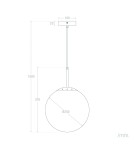Abruzzo Lampa Wisząca Szklana Kula mosiąd Arteo ABR-LWA-E27