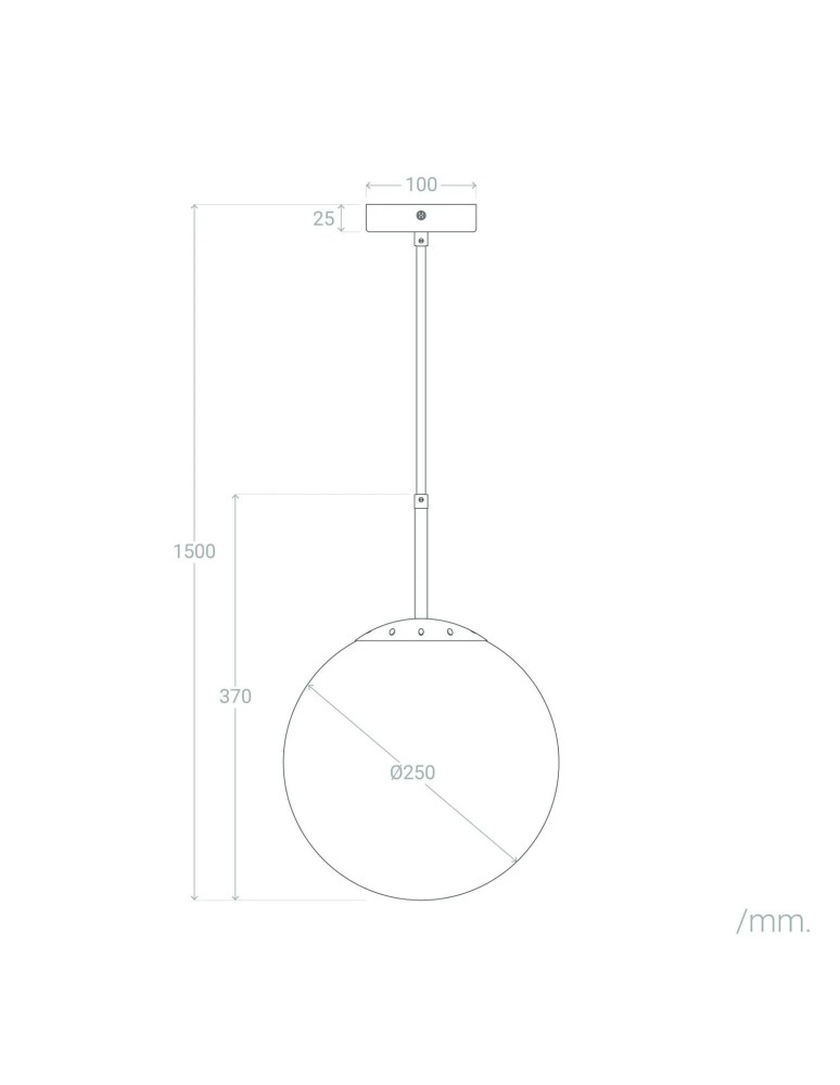 Abruzzo Lampa Wisząca Szklana Kula mosiąd Arteo ABR-LWA-E27