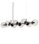 Pendant lamps - Abruzzo Pendant Lamp black glass spheres 100cm Porto 8xE27 ABR-LWP-8XE14 - product 1