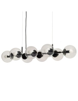 Abruzzo Pendant Lamp black glass spheres 100cm Porto 8xE27 ABR-LWP-8XE14