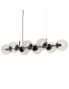 View Abruzzo Pendant Lamp black glass spheres 100cm Porto 8xE27 ABR-LWP-8XE14