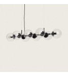 Pendant lamps - Abruzzo Pendant Lamp black glass spheres 100cm Porto 8xE27 ABR-LWP-8XE14 - product 2