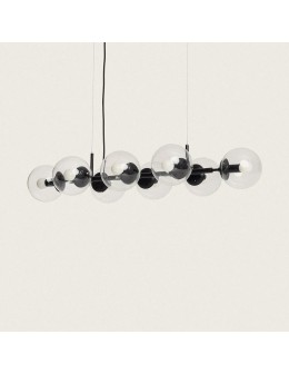 Abruzzo Pendant Lamp black glass spheres 100cm Porto 8xE27 ABR-LWP-8XE14 - product 2