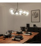 Abruzzo Lampa Wisząca czarna szklane kule 100cm Porto 8xE27 ABR-LWP-8XE14