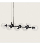 Pendant lamps - Abruzzo Pendant Lamp black glass spheres 100cm Porto 8xE27 ABR-LWP-8XE14 - product 6