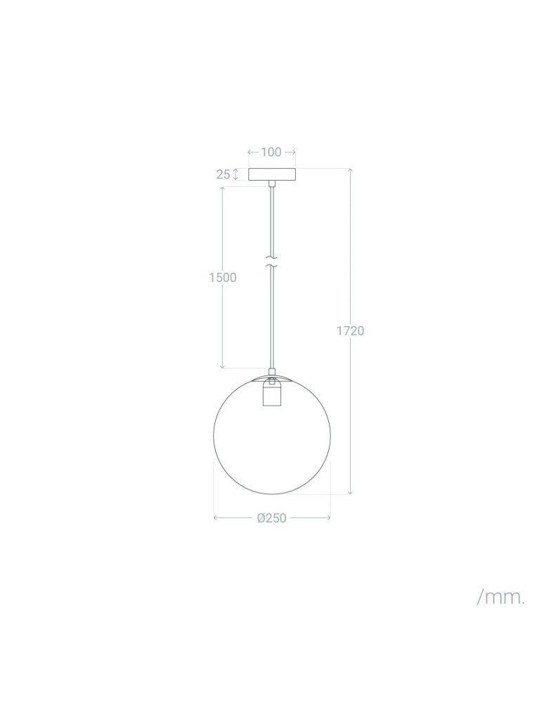 Abruzzo Lampa Wisząca Złota Szklana Kula Lazzur ABR-LWL-E27