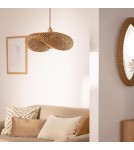 Abruzzo Lampa Wisząca Bambusa Kapelusz 60cm Boho Ponti E27 ABR-LWPP1-E27