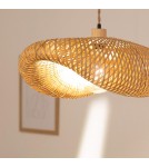 Abruzzo Lampa Wisząca Bambusa Kapelusz 60cm Boho Ponti E27 ABR-LWPP1-E27
