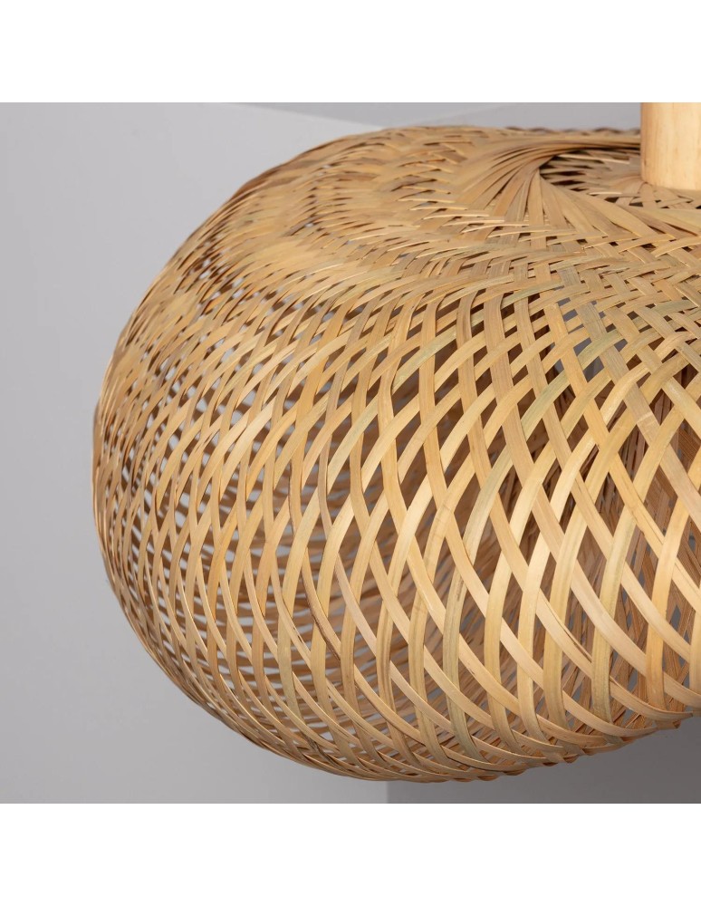 Abruzzo Lampa Wisząca Bambusa Kapelusz 60cm Boho Ponti E27 ABR-LWPP1-E27