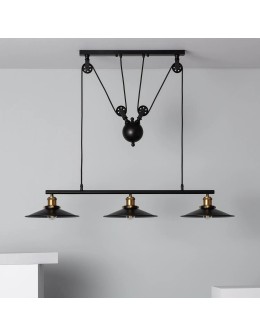 Abruzzo Retro Black 90cm Monte 3xE27 Pendant Lamp ABR-LWR-3XE27 - product 2