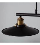 Abruzzo Lampa Wisząca Retro Czarna 90cm Monte 3xE27 ABR-LWR-3XE27