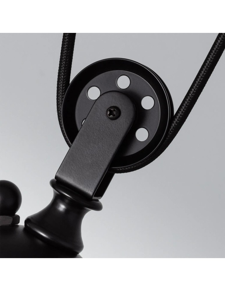 Pendant lamps - Abruzzo Retro Black 90cm Monte 3xE27 Pendant Lamp ABR-LWR-3XE27 - product kolory-swiatla.pl 6