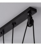 Pendant lamps - Abruzzo Retro Black 90cm Monte 3xE27 Pendant Lamp ABR-LWR-3XE27 - product 7