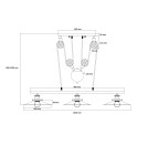 Abruzzo Lampa Wisząca Retro Czarna 90cm Monte 3xE27 ABR-LWR-3XE27