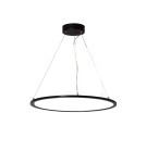 Abruzzo Lampa Biurowa Wisząca okragła Panel LED 36W Czarna Ramka Biuro 60cm ABR-LWBO-36W-3000K