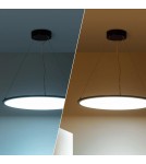 Pendant lamps - Abruzzo Office Pendant Lamp Circular LED Panel 36W Black Frame Office 60cm ABR-LWBO-36W-3000K - product 4