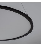 Abruzzo Lampa Biurowa Wisząca okragła Panel LED 36W Czarna Ramka Biuro 60cm ABR-LWBO-36W-3000K
