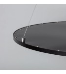 Abruzzo Lampa Biurowa Wisząca okragła Panel LED 36W Czarna Ramka Biuro 60cm ABR-LWBO-36W-3000K