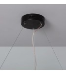 Abruzzo Lampa Biurowa Wisząca okragła Panel LED 36W Czarna Ramka Biuro 60cm ABR-LWBO-36W-3000K