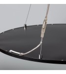 Abruzzo Lampa Biurowa Wisząca okragła Panel LED 36W Czarna Ramka Biuro 60cm ABR-LWBO-36W-3000K